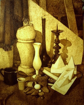 Angelo and Mary Virginia Marelli pyrographs